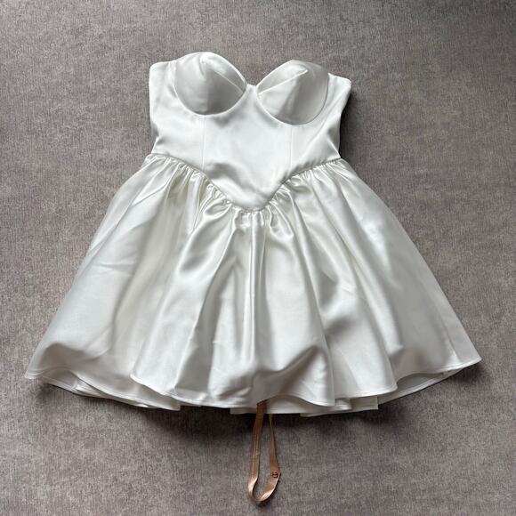 Meshki White Strapless Mini Dress - Picture 2 of 8